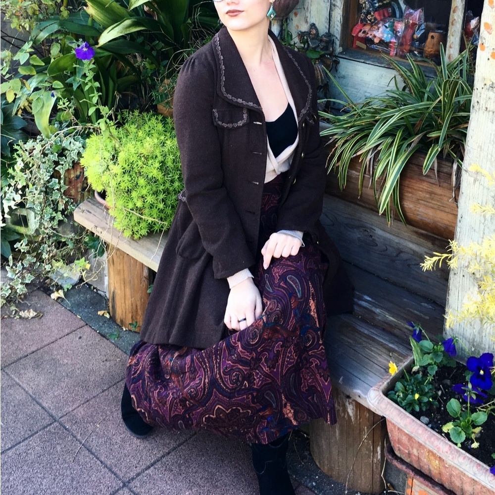 Brown Lolita Coat w/ Tie Back